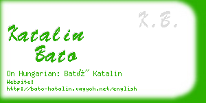 katalin bato business card
